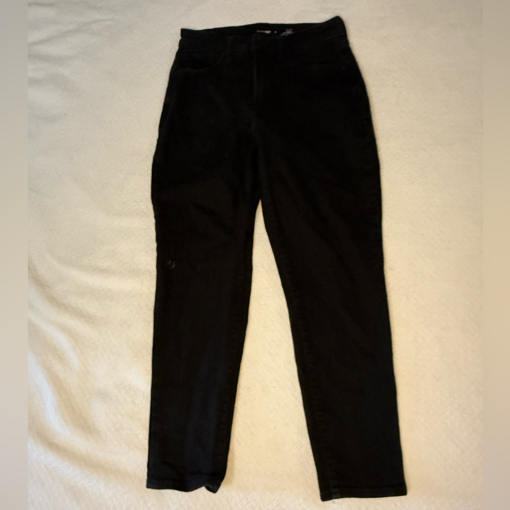 Old Navy High Rise Curvy OG Straight Sextet Smooth Pockets Charcoal Black